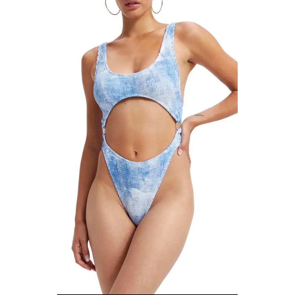 NWT GOOD AMERICANAlways Fits Tie Dye One-Piece Swimsuit Sz 3/4 Sz Large XL‎ $105